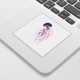the dance - jellyfish and bubble (pink / purple) Sticker
