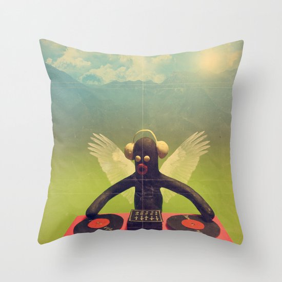 "last night a DJ saved my life" Throw Pillow