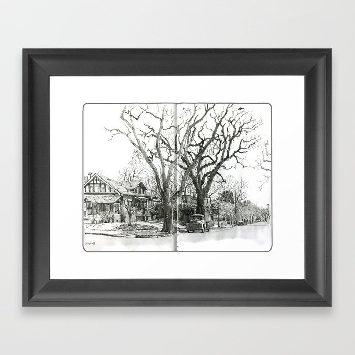 Park Hill Cottonwoods Framed Art Print