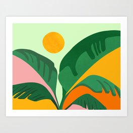 Things Are Looking Up 2 Wide View / Tropical Greenery Art Print