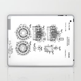 Curta Mechanical Calculator Patent Drawing Laptop Skin