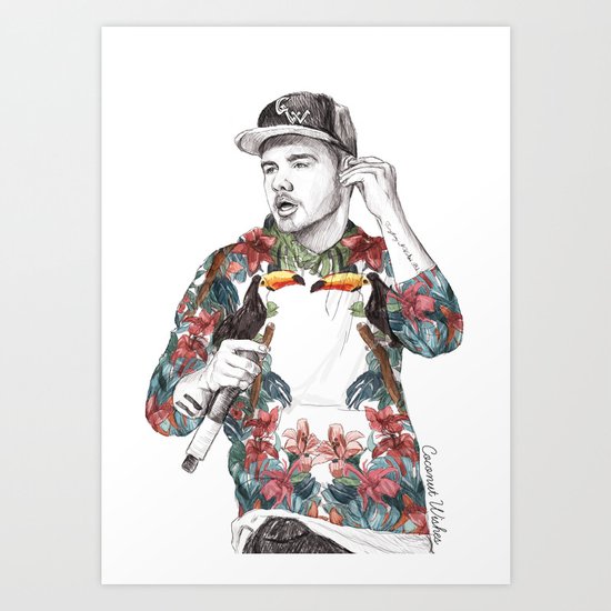 Liam Floral Art Print