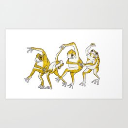 The Dancing Frogs Art Print