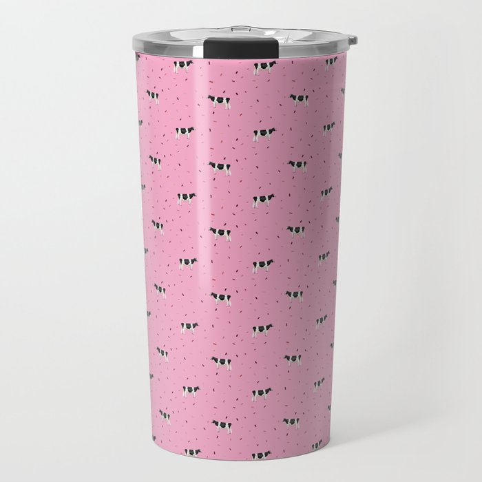 Holstein // Sprinkles // Pink Travel Mug
