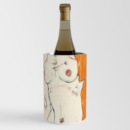 Vulgar Naked Woman by Egon Schiele Wine Chiller