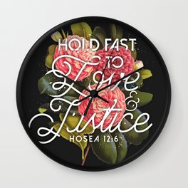 LOVE AND JUSTICE Wall Clock