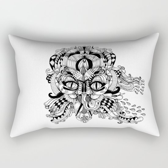 Mask Face Rectangular Pillow