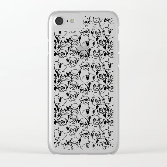 Oh Pugs Clear iPhone Case