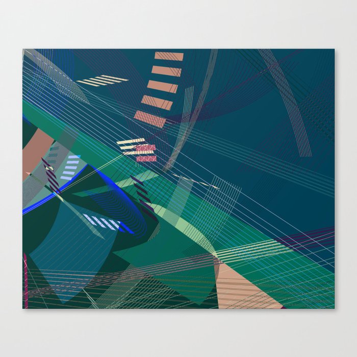 Curvature Of Geometric Space Abstract Canvas Print