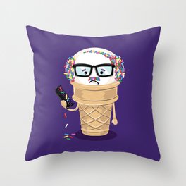 Ice Cream Coneover Throw Pillow