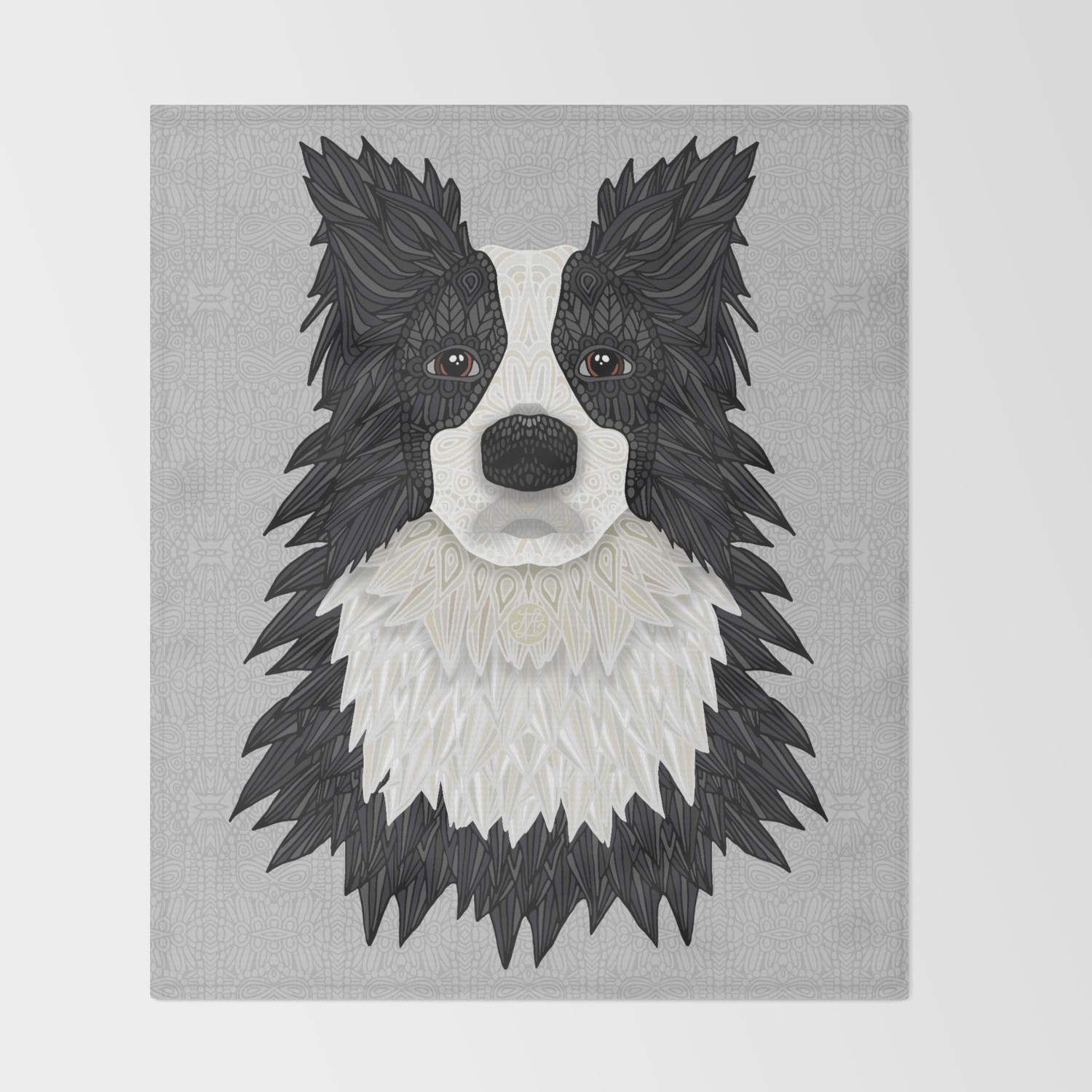 border collie throw blanket