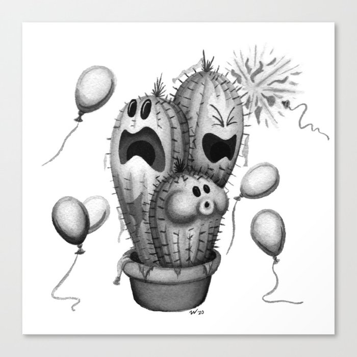 Cactus Party Canvas Print