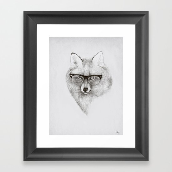 Fox Specs Framed Art Print
