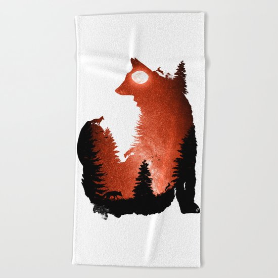 In the Swaying Forest Trees Beach Towel