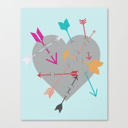Arrow Heart Canvas Print