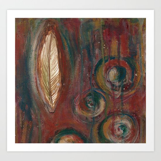 Zen Feather Art Print