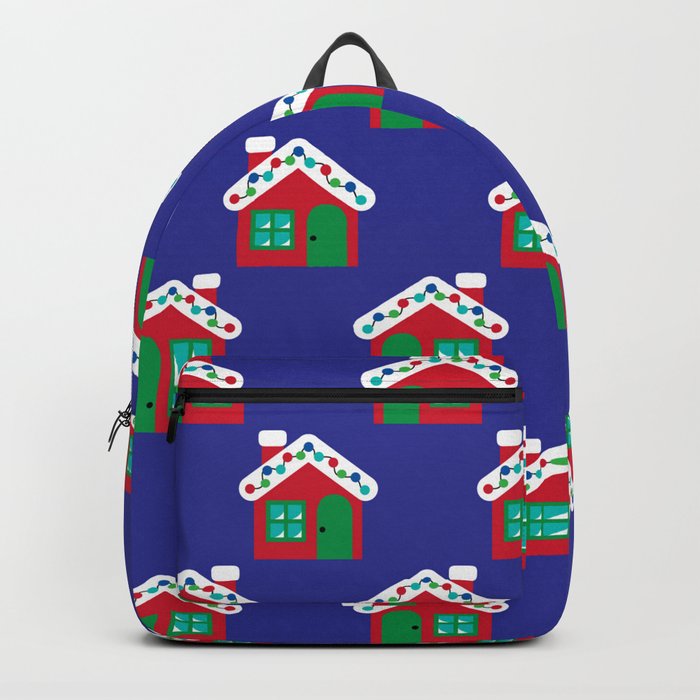 Christmas Gingerbread House Pattern Backpack