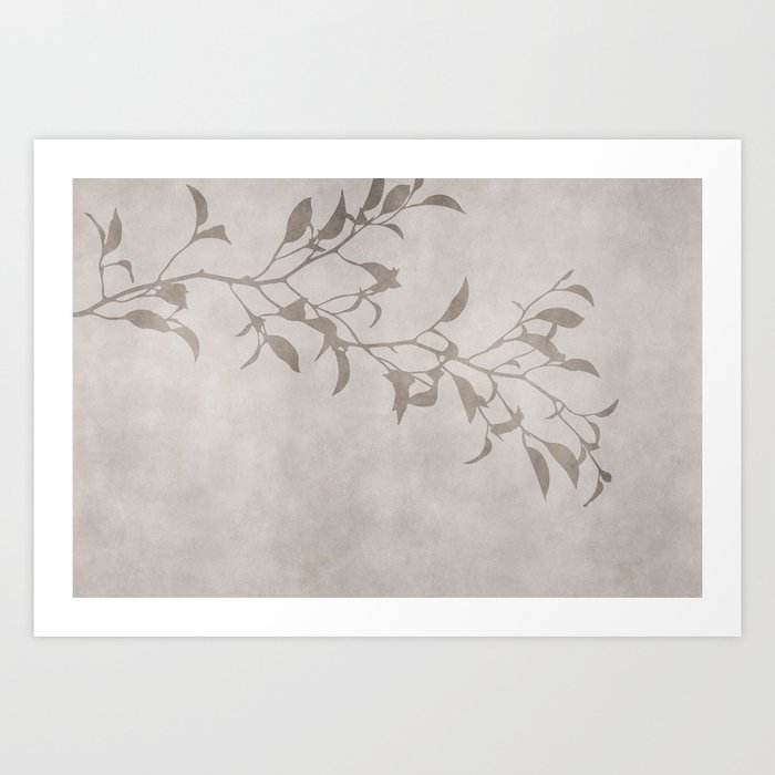 Minimalistic Leaf Silhouette Art Print
