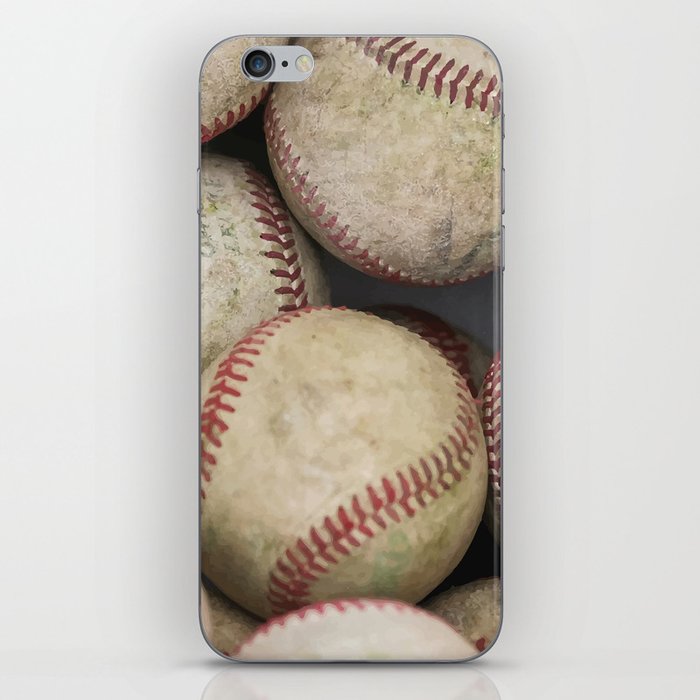 Many Baseballs - Background pattern Sports Illustration iPhone Skin