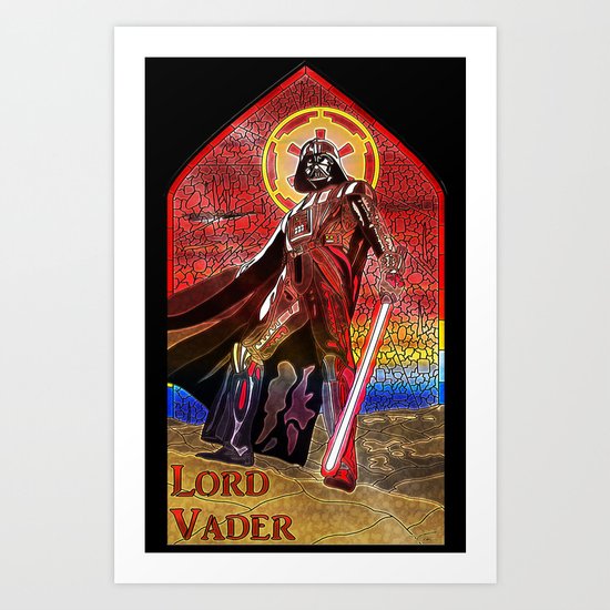 STAR WARS Stained Glass Lord Vader Art Print