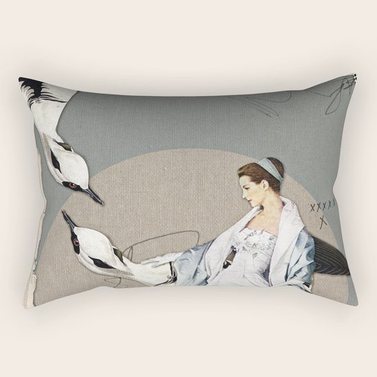 Blue Rectangular Pillow