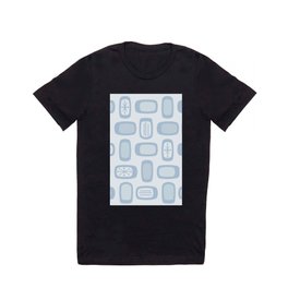 Midcentury MCM Rounded Rectangles Silver T Shirt