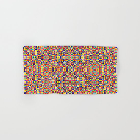 Rainbow Mosaic Pixels Hand & Bath Towel