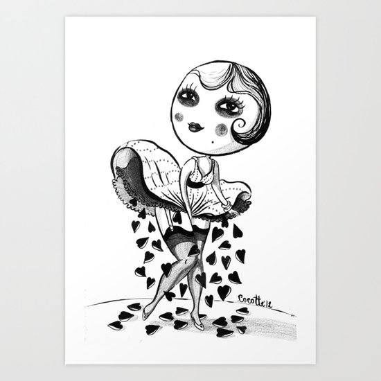 HEART RAIN Art Print
