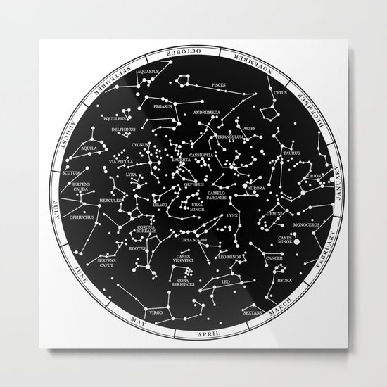 Star Map Metal Print