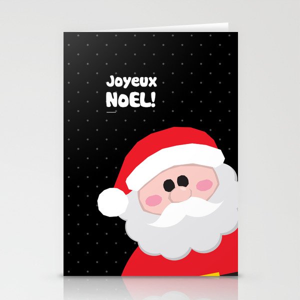 Joyeux Noel Santa Stationery Cards By Eyetoheart Society6