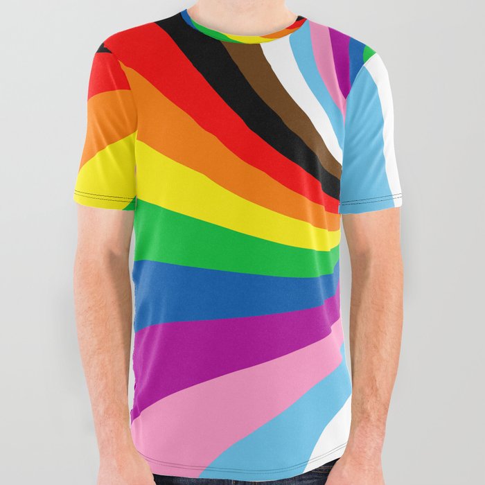 Pride Spiraling All Over Graphic Tee