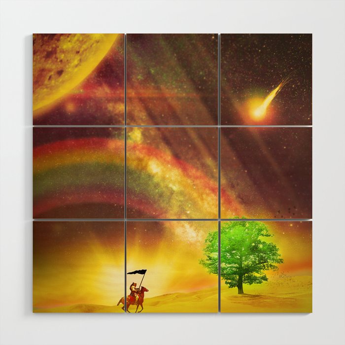 End of a knight's journey Wood Wall Art