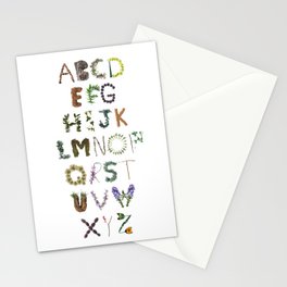 Forest Woodland Alphabet  Stationery Card
