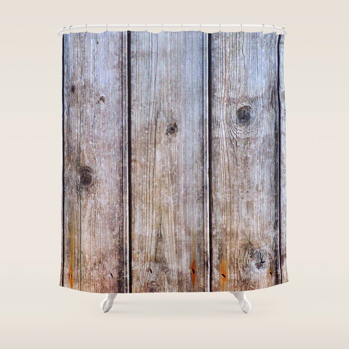 Old Fence Planks With Rust Wood Decor Shower Curtain By Old Fence Planks With Rust Wood Decor Shower Curtain