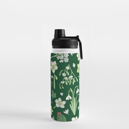 Winter Garden - dark green  Water Bottle
