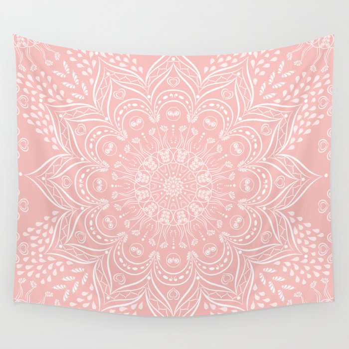 Pink boho tapestry sales