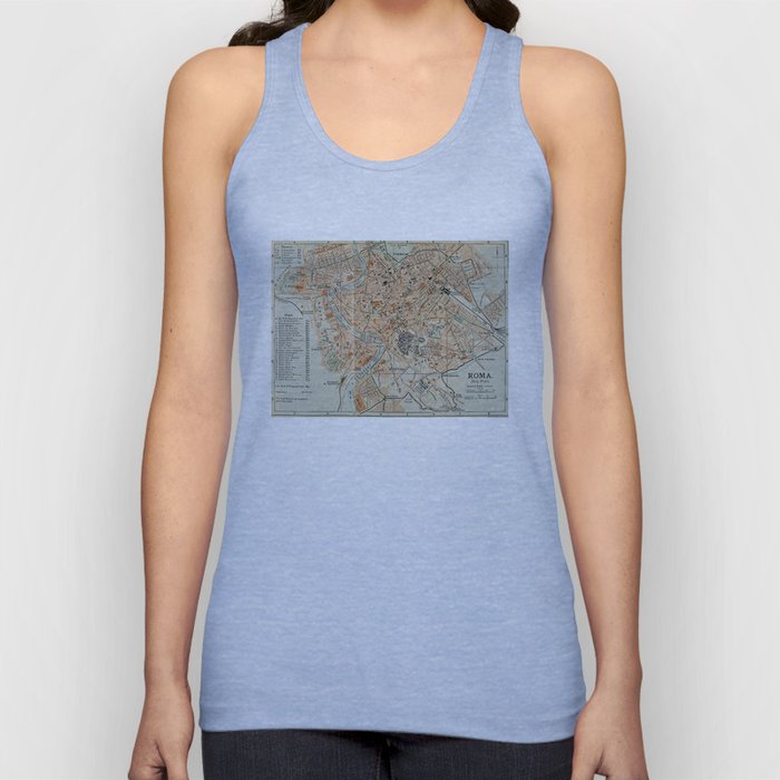 Vintage Map of Rome Italy (1911) Tank Top