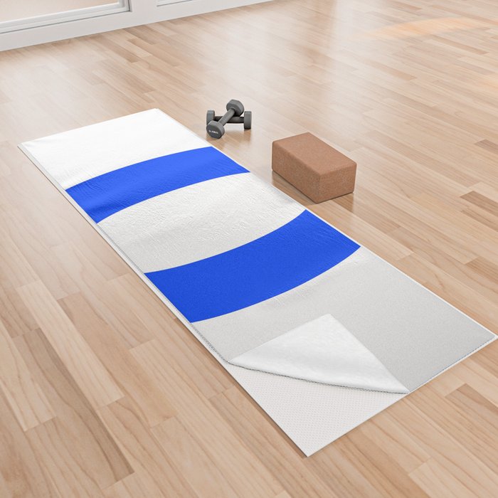 Number 0 (Blue & White) Yoga Towel
