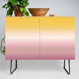 muted pink and yellow ombre gradient Credenza