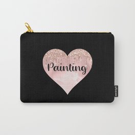 Painting hobby in glitter heart Carry-All Pouch