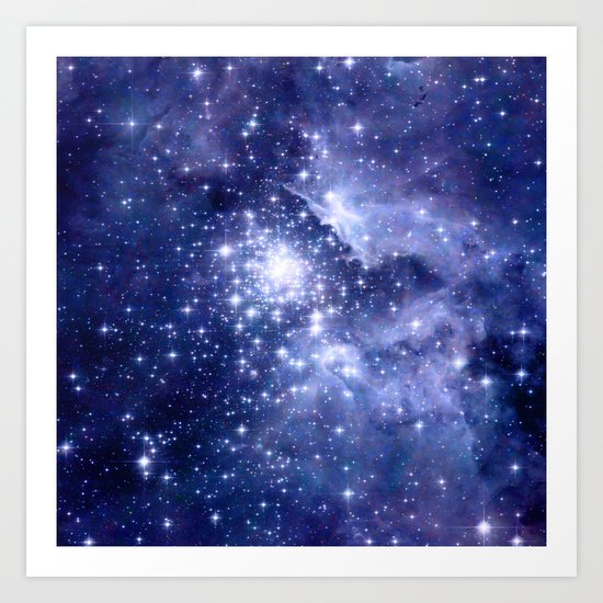 Cobalt Dreams, Universe Stars Space Nebula Art Print