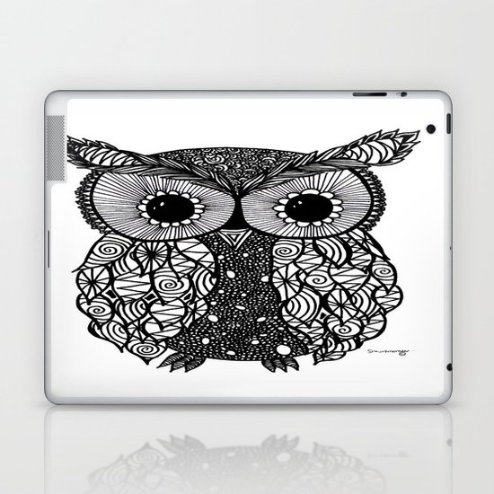 crazy owl Laptop & iPad Skin