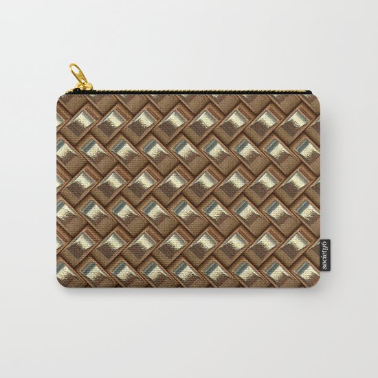 shiny elegant gold weave texture Carry-All Pouch