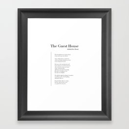 The Guest House by Rumi Framed Art Print