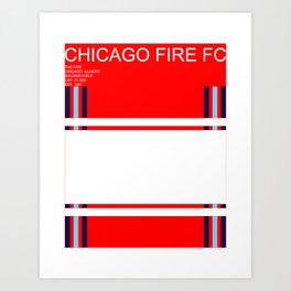 Chicago Fire Geometric Minimal Design Art Print | Minimal, Soccer, Professional, Chicago, Stickers, Minimalistic, Bundesliga, Football, Geometric, Epl 