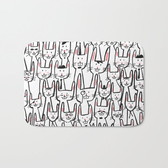 Bunny family Bath Mat