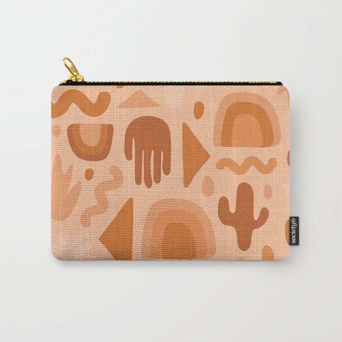 Orange Cutout Print Carry-All Pouch
