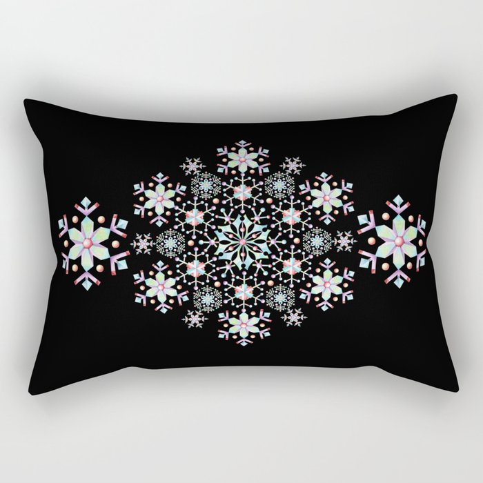 Snowflake Mandala Rectangular Pillow