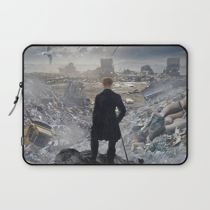 Wanderer above the Sea of Trash Laptop Sleeve