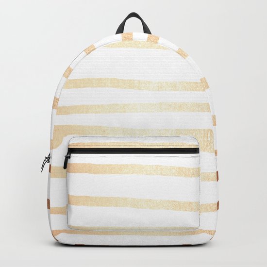 Simply Drawn Stripes Deep Bronze Amber Backpack